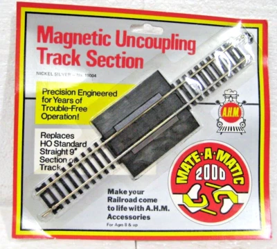 HO AHM MAGNETIC UNCOUPLING TRACK NIKL SILVER TRAIN LAYOUTS IHC #19004 *FREE SHIP - Image 1 of 2