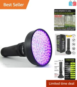 Compact 100 LED UV Flashlight - Professional Grade with 200 Lumen Brightness - Picture 1 of 10