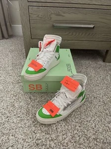 Off White Virgil Abloh Off Court Sneaker High Top Sneakers White Green 38 - Picture 1 of 13