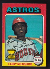 1975 TOPPS BASEBALL SET 512 LARRY MILBOURNE AS RC HOUSTON ASTROS NM NR-MT+ 99