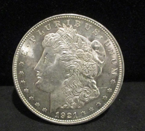 1921 Morgan Silver Dollar - Unc. Spiked Tail!     ENN COINS Cover