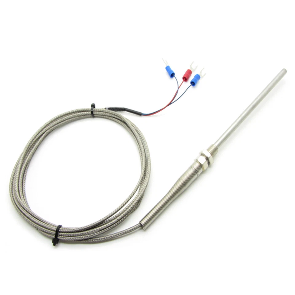 RTD Pt100 Temperature Sensor Probe Thermal Resistor 3 Wires 2m Cable -50~450℃ - Image 1 of 4