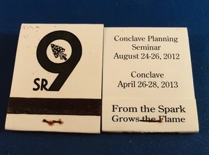 2013 SR9 - SR-9 Section Conclave Planning Seminar - TWO MATCHBOOKS - Picture 1 of 5