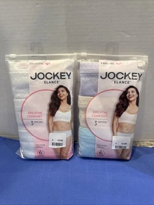 2 Packungen Damen 10 oder 3XL Jockey Elance 3er Pack Hipster Atmen Komfort Unterwäsche - Bild 1 von 5