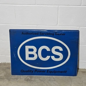 Vintage BCS Authorized Power Equipment Service Center Metal Sign - Picture 1 of 6