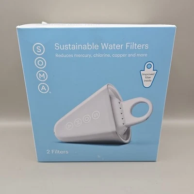 NEW In Box Soma Sustainable Water Filters Pack Of (2) Plant-Based BPA-Free - Image 1 of 4