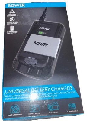 Bower Universal Battery Charger DSLR Digital Camera Camcorder Rechargeable NEW - Image 1 of 2