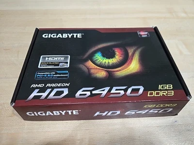 Gigabyte HD 6450 1 gb DDR3 Radeon AMD HDMI Gold Plated Direct X 11 64 Bit NOS - Image 1 of 4