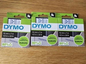DYMO D1 Schriftband original S0720510 selbstklebend blau auf klar 12 mm x 7 m - Bild 1 von 2