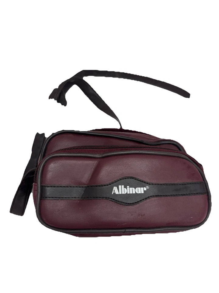 Albinar Maroon Cross Body Faux Leather Camera Bag Model AB-100 Purple - Image 1 of 4