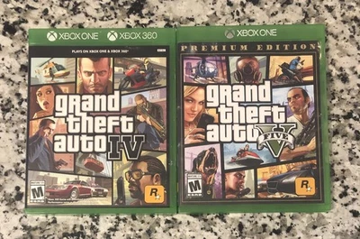Grand Theft Auto IV y V (Xbox One) ¡Lote de 2 juegos! Probado - ¡Envío Gratis! Foto 1 de 4