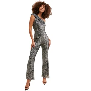 Anthropologie x flacher weißer Overall mit einer Schulter und Pailletten* - Bild 1 von 7