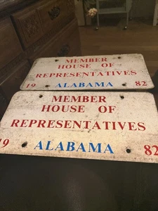 1982 Alabama State Member House Of Representatives License Plate Very Rare - Picture 1 of 5
