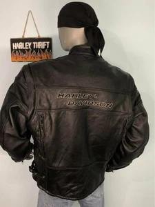 Harley-Davidson Riding Leather Jacket XL Men, Armor, Removable Liner, Embroidery - Picture 1 of 9