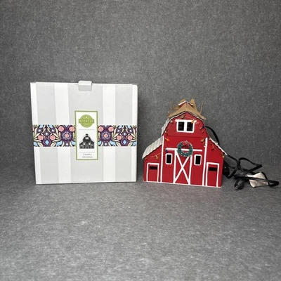 Calentador de cera Scentsy COUNTRY CHRISTMAS vacaciones rojo granero granja retirado con caja Foto 1 de 4