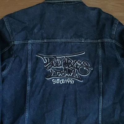 South Pole Vintage Denim Jean Jacket Embfoidered Graffiti Size 2XL XXL Y2K 90s - Image 1 of 4