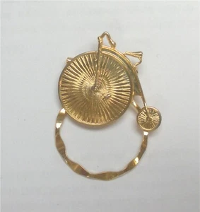 High Wheel Antique Bike Gold Spec Pin - Picture 1 of 1