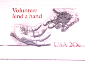 Lend a Hand - Volunteerism - Gold Replica Stamps - Picture 1 of 4