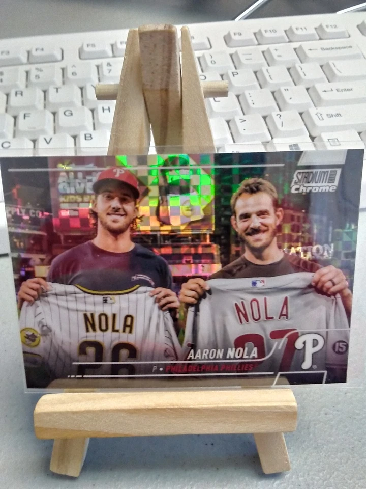 2022 Stadium Club Chrome X-Fractor #284 Aaron/Austin Nola -Phillies/Padres- - Image 1 of 1