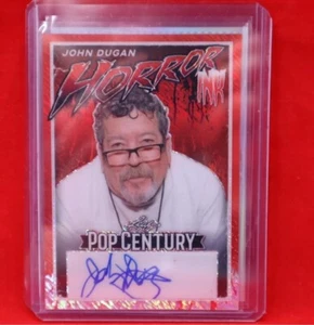 JOHN DUGAN 2024 LEAF POP CENTURY METAL HORROR INK RED AUTO SP 5/5 TEXAS CHAINSAW - Picture 1 of 2