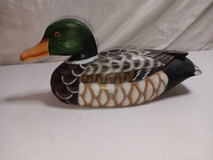 Vintage Holz handgeschnitzt Stockente Erpel Ente Köder SIGNIERT - Beschreibung lesen  - Bild 1 von 10