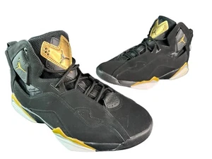 Nike Jordan True Flight Mid Sneakers Black/Gold 342964-070 Mens Size 9 - Picture 1 of 16