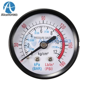 1/4 BSP Air Compressor Male Threaded 0-180PSI 0-12Kg/cm2 Pressure Gauge - Picture 1 of 4