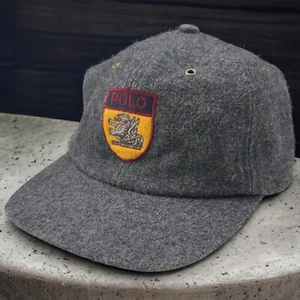Vintage Polo Ralph Lauren Shield Dragon Wool Hat Gray Size 4-7 XS-Medium RARE! - Picture 1 of 7