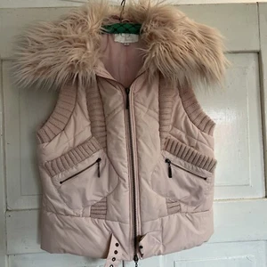 GL Warme Weste ärmellose Jacke Steppweste Gr. M , L Rosa Fell Abnehmbar - Bild 1 von 5