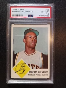 1963 Fleer #56 Roberto Clemente PSA 4.5 VG-EX+ Pittsburgh Pirates