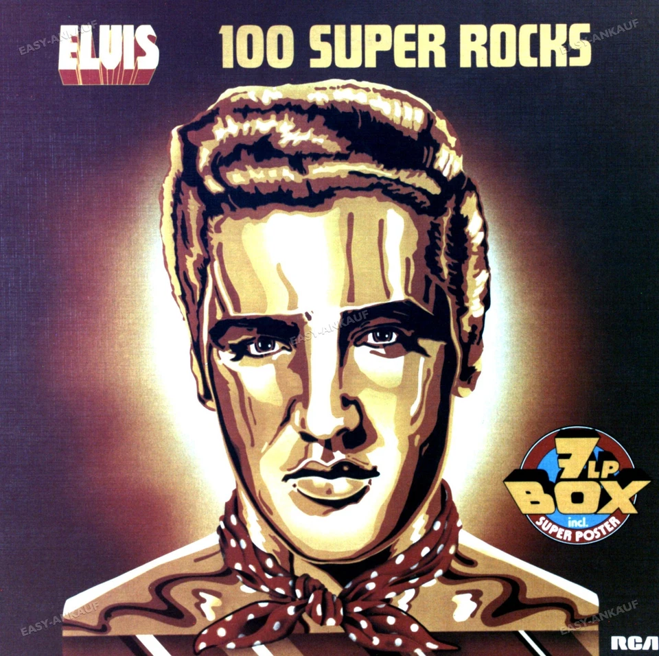 Elvis Presley - 100 Super Rocks 7LP + Poster (VG+/VG) . - Image 1 of 1