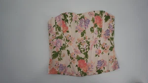 Zara BLOGGER'S FAVORITE Floral Corset Top Bustier Delicate Feminine Romantic S - Picture 1 of 5