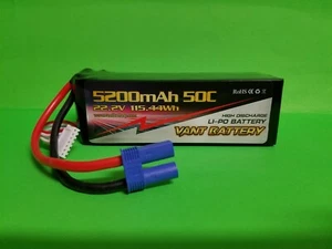 VANT 6S 22.2V 5200mAh 50C Lipo Battery w EC5 Plug Soft Case GENS ACE TURNIGY - Picture 1 of 1