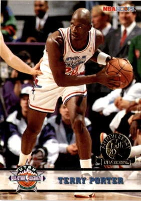 1993-94 Hoops #278 Terry Porter Fifth Anniversary Gold Portland Trail Blazers - Image 1 of 2