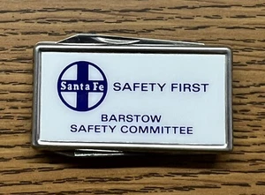 Santa Fe Railroad Money Clip Pocket Knife Safety First Vintage - Picture 1 of 4