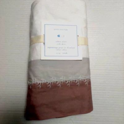 Pottery Barn NUEVA Falda Cuna Bebé Safari 16" Gota 28x52" Algodón Blanco Malva Foto 1 de 4