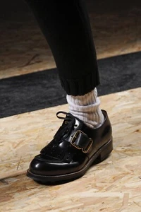 Rare Prada Fall 2016 Runway Buckle Tank Steel Toe Derbies Derby Shoes Size 43 10 - Picture 1 of 6