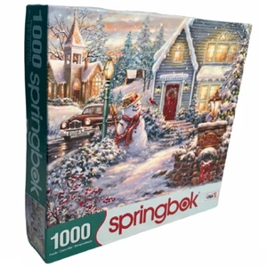 Silent Night Lane 1000 Piece Interlocking Jigsaw Puzzle By Springbok Family Fun - Picture 1 of 6