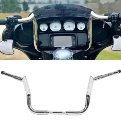 10" Meathook Ape Hanger Handlebar Chrome For Harley Street Electra Glide 1982-23 - Image 1 of 4