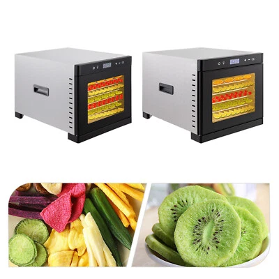 6/8 Tablett Lebensmittel Dörrapparat Fleisch Obst Gemüse Trockner Maschine Edelstahl 700W - Bild 1 von 4