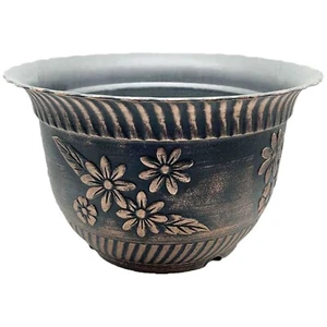 Große Pflanzkübel Outdoor Indoor Blumen Übertopf Kupfer Optik Antik Vintage - Bild 1 von 7