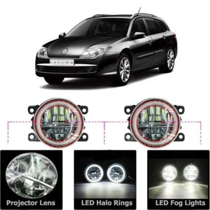 LED Fog Light Kit Angel Eye Ring DRL Daytime Running Lamp Fit For Renault Laguna - Picture 1 of 10