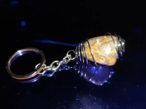 Portachiave DIASPRO OCEANO ORBICOLARE Spirale RAME bagnata ARGENTO yoga crystal - Picture 1 of 4