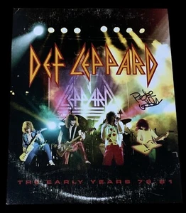 SIGNED PETE WILLIS DEF LEPPARD PHOTO RARE PYROMANIA STEVE CLARK HIGH N DRY - Picture 1 of 2