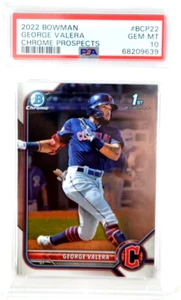 GEOGE VALERA 2022 Bowman Chrome Prospects #BCP22 GEMA COMO NUEVA PSA 10 - Imagen 1 de 3