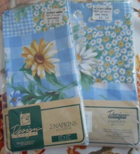 Lote de 4 servilletas parche margarita 100 % algodón 17 x 17 diseño casa de campo nuevas con etiquetas - Imagen 1 de 2