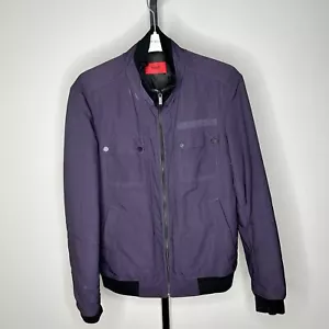 Hugo Boss Jacke Herren Medium Bomber Lila Schwarz Langarm Taschen - Bild 1 von 17