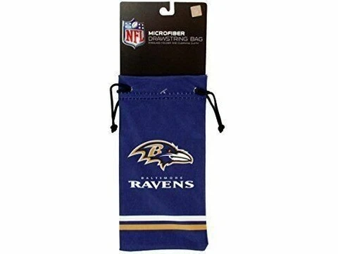Baltimore Ravens NFL Sunglass Eye Glass Drawstring Carry Bag Microfiber Case Cover