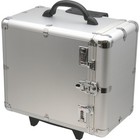 Aluminum Carrying Travel Case Rolling Box Jewelry Display