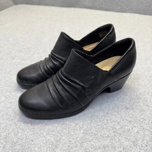 Clarks Shoes Women’s Size 10 Emily 2 Cove 26175029 Black Leather 2in Heel New - Picture 1 of 12